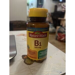 Nature Made Vitamin B1 100 mg, Supplement Energy Metabolism, 100 Tab EXP 01/2028